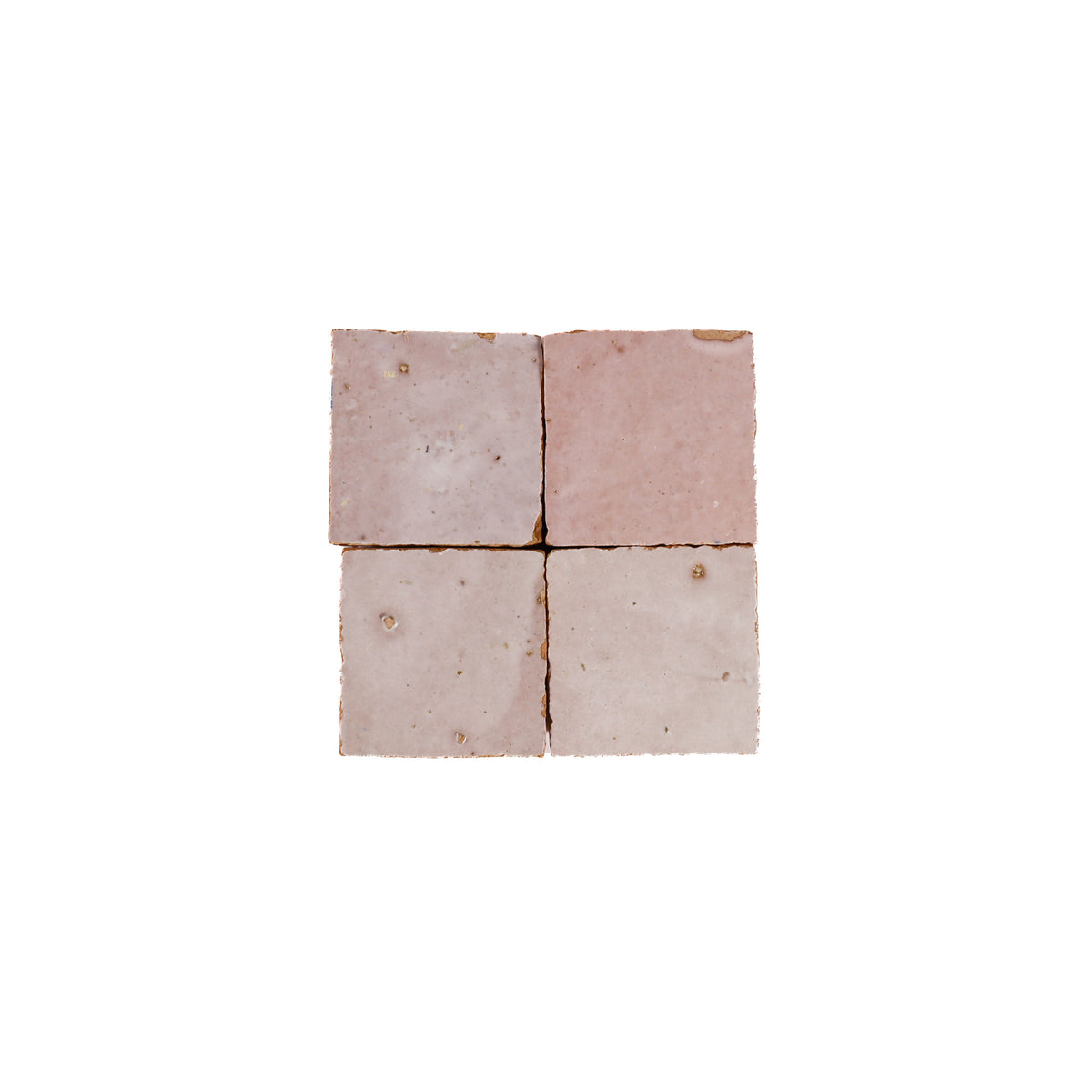 4 square smaller sample size of the 2x2 Zellige Mosaic Blush