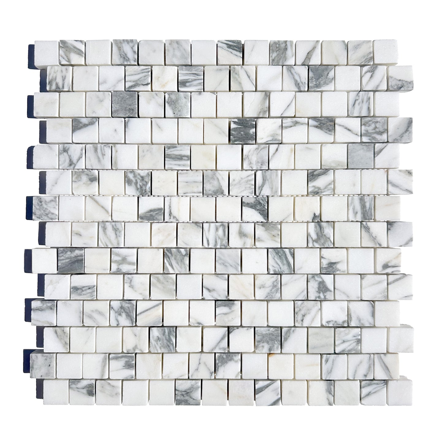 HW Tile 3/4 x 3/4Staggered Joint Mosaic Arabescato Corchio