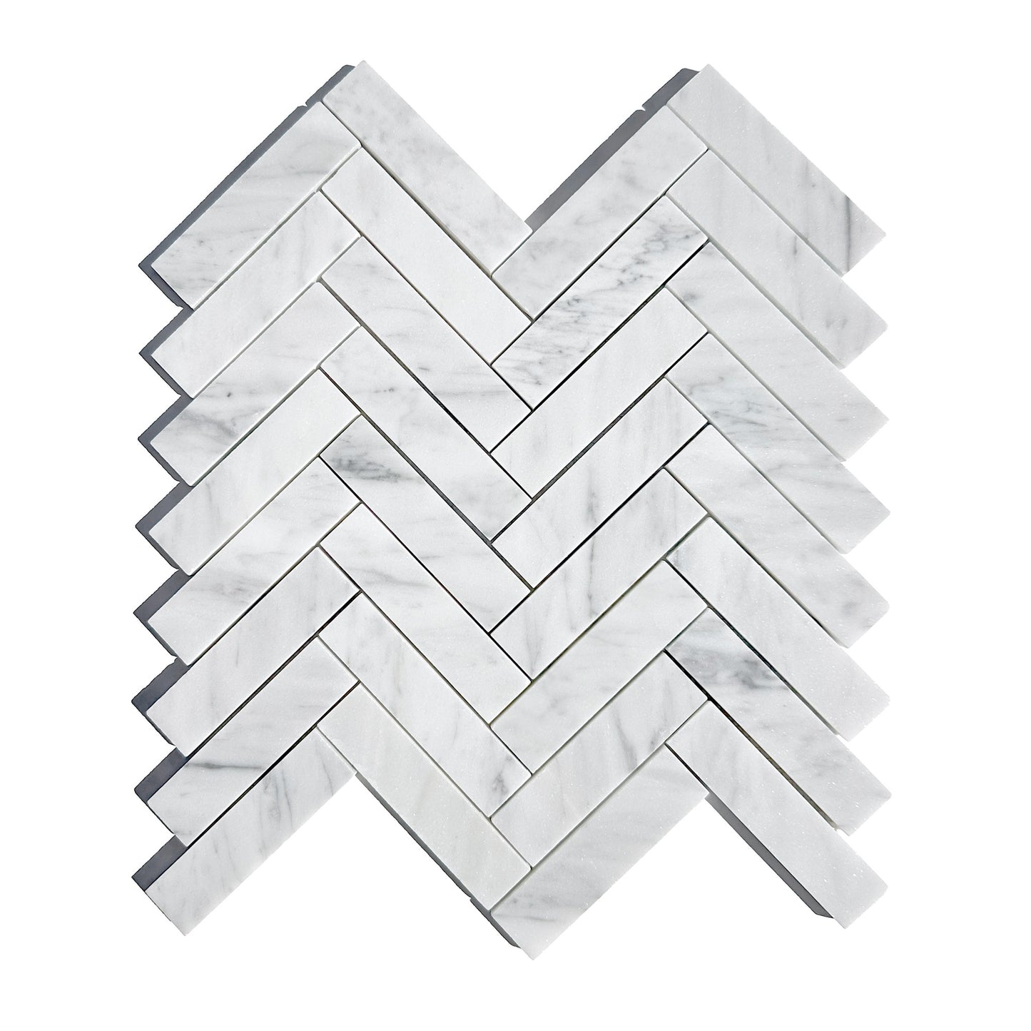 HW Tile Mosaic White Carrara Premium honed