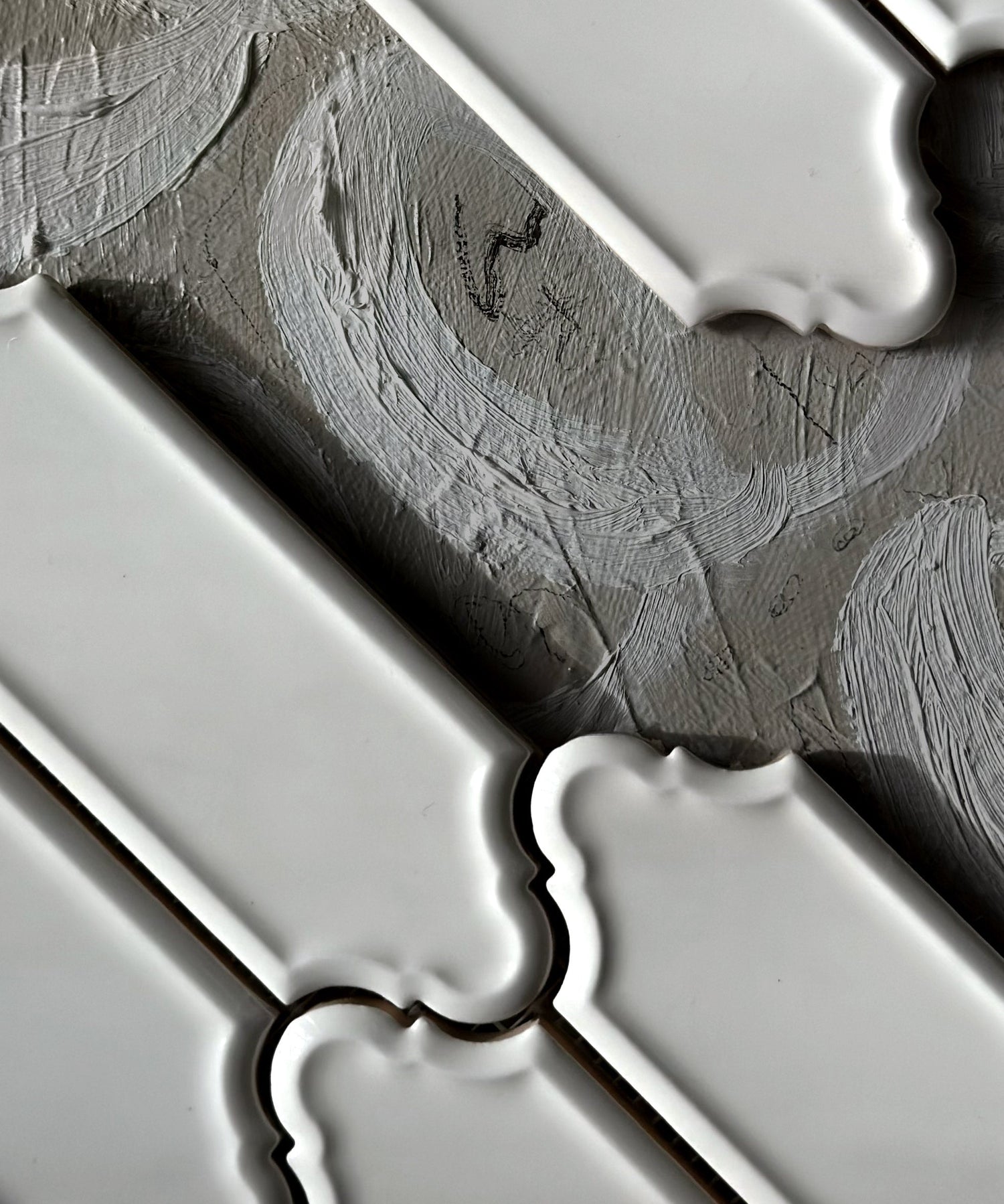 HW Tile French Bevel White Ceramic