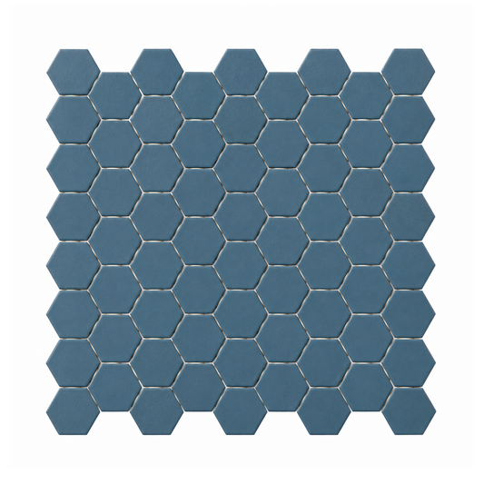 HW Tile Italian Hex Mosaic Rosa Porto Blue