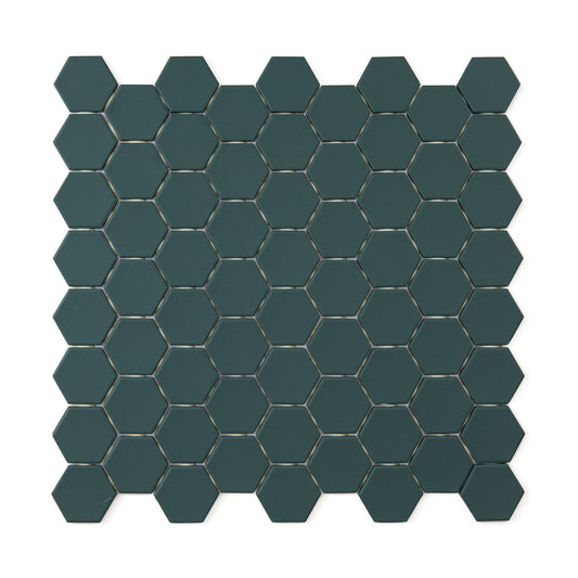 Italian Hex Olive Matte Mosaic Sheet