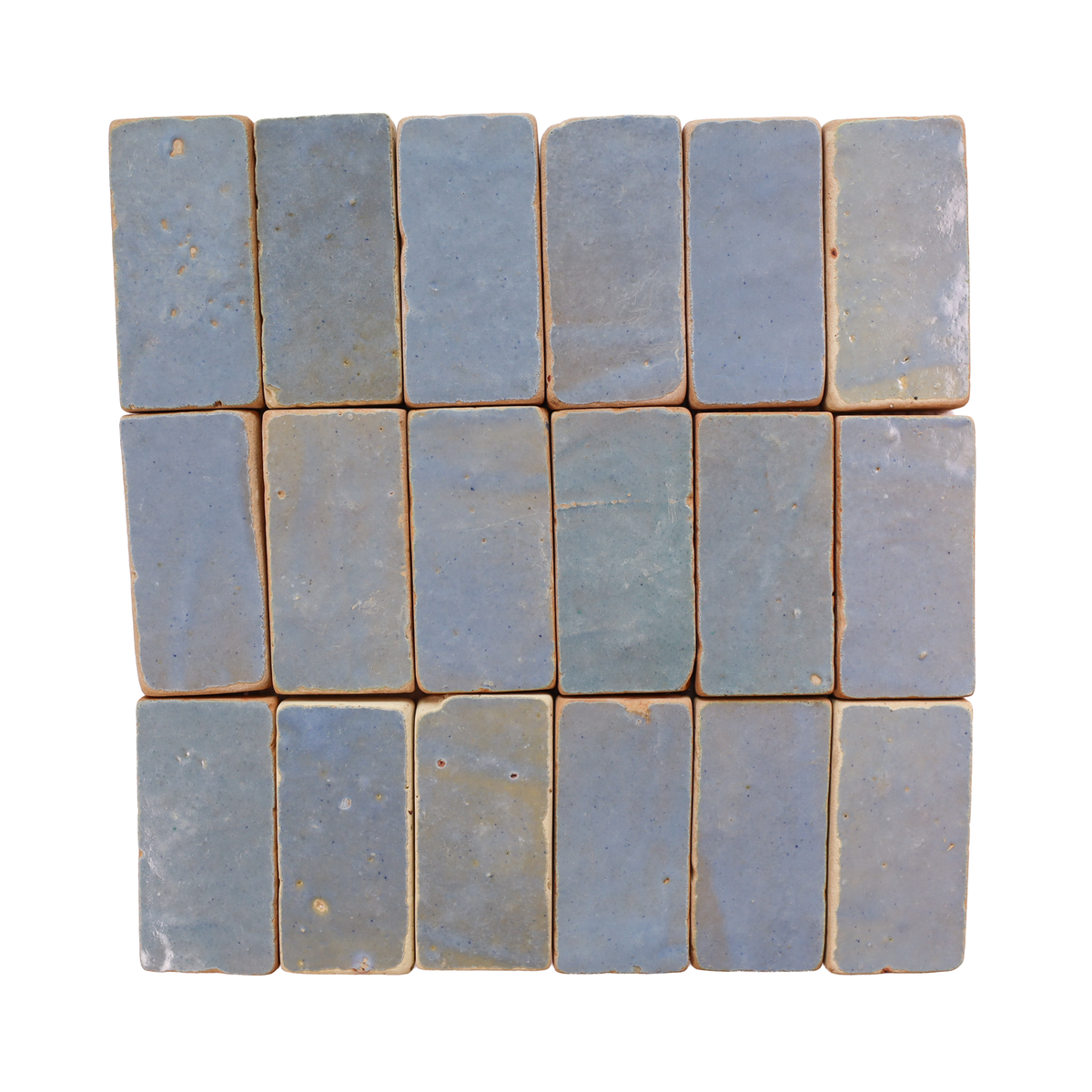 Tumbled Zellige Mosaic Sky Blue