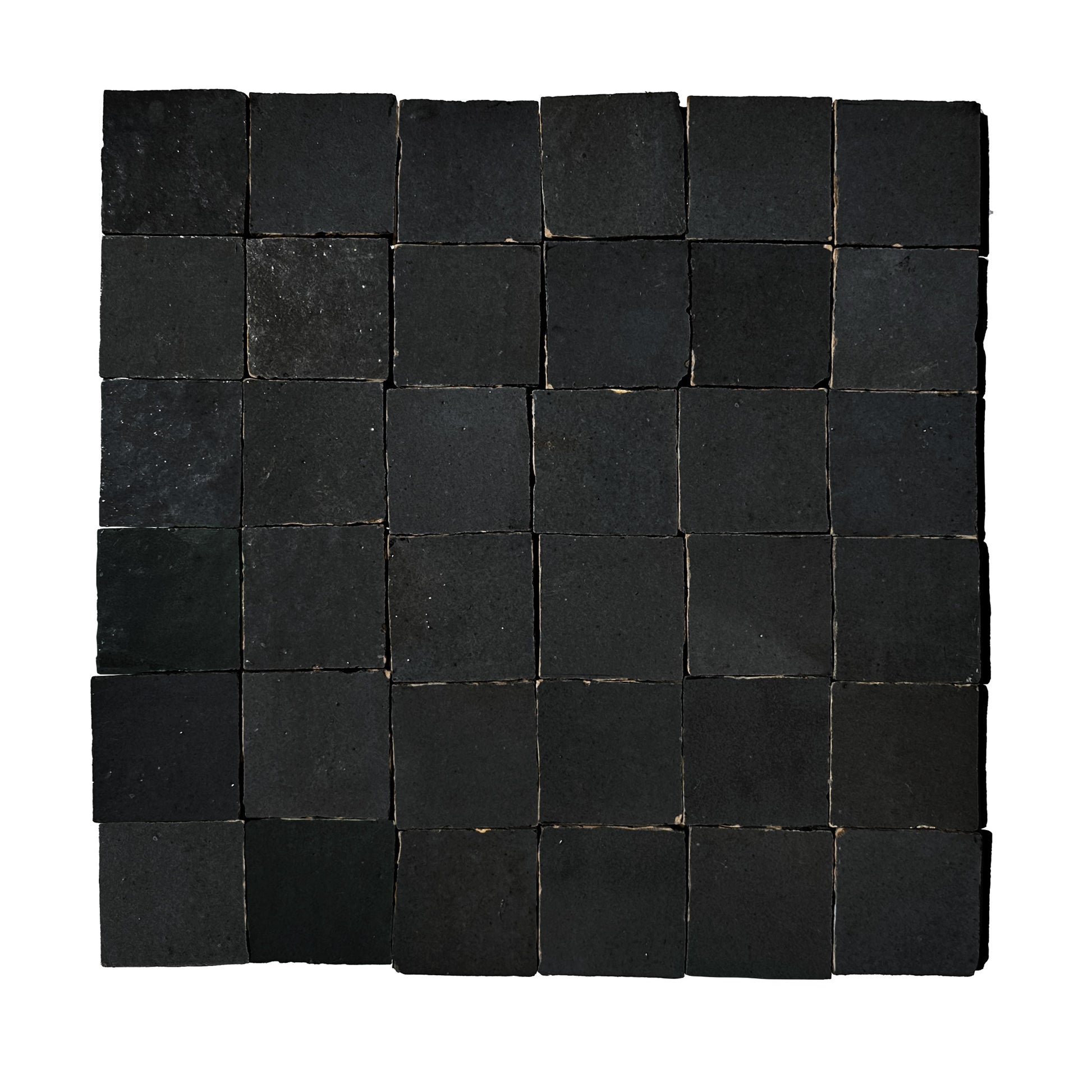 HW Tile 2x2 Zellige Mosaic Black