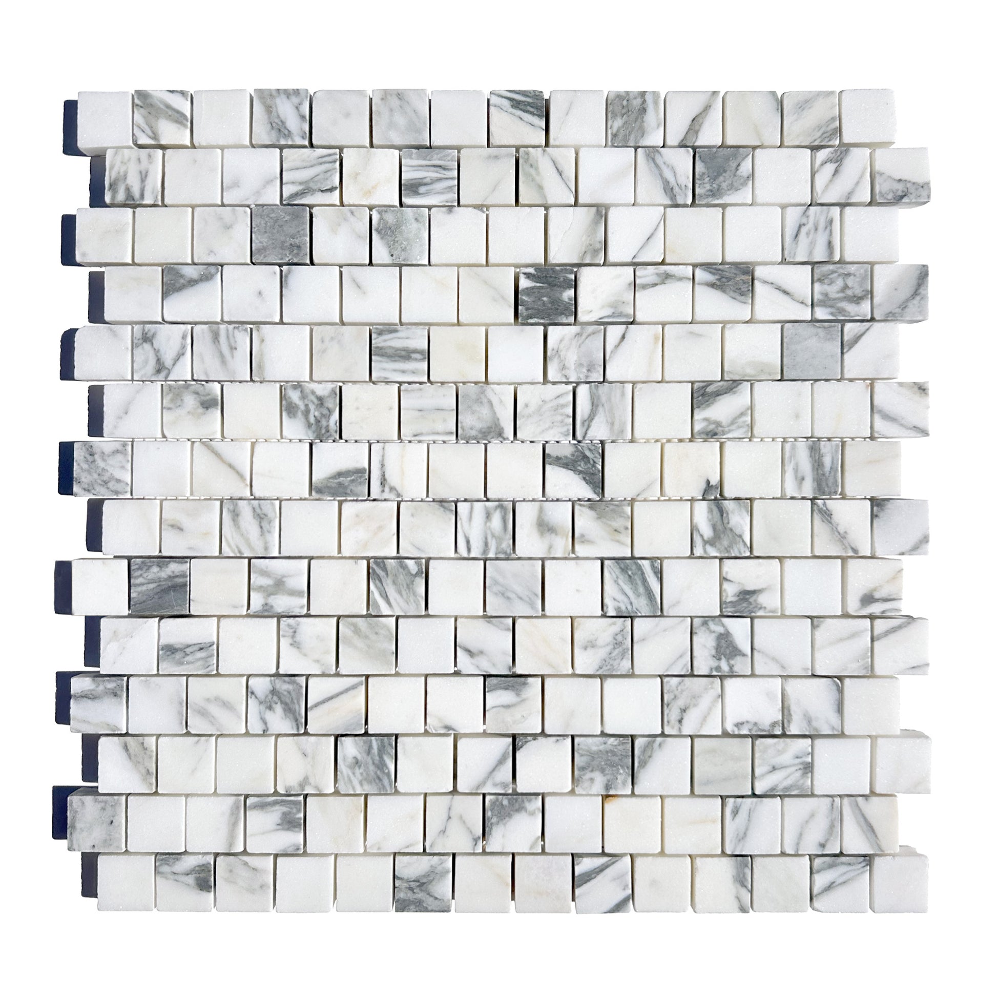 HW Tile 3/4 x 3/4Staggered Joint Mosaic Arabescato Corchio 