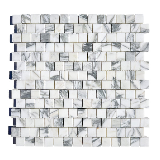 HW Tile 3/4 x 3/4Staggered Joint Mosaic Arabescato Corchio 