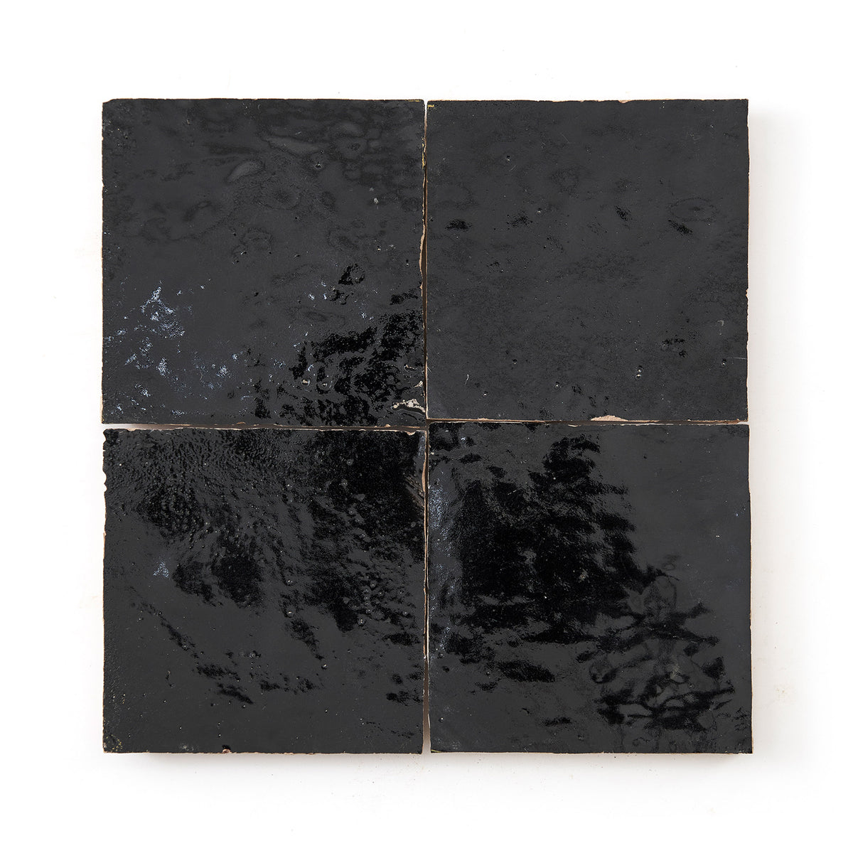 HW Tile Zellige 4x4 Black Glazed Field Group