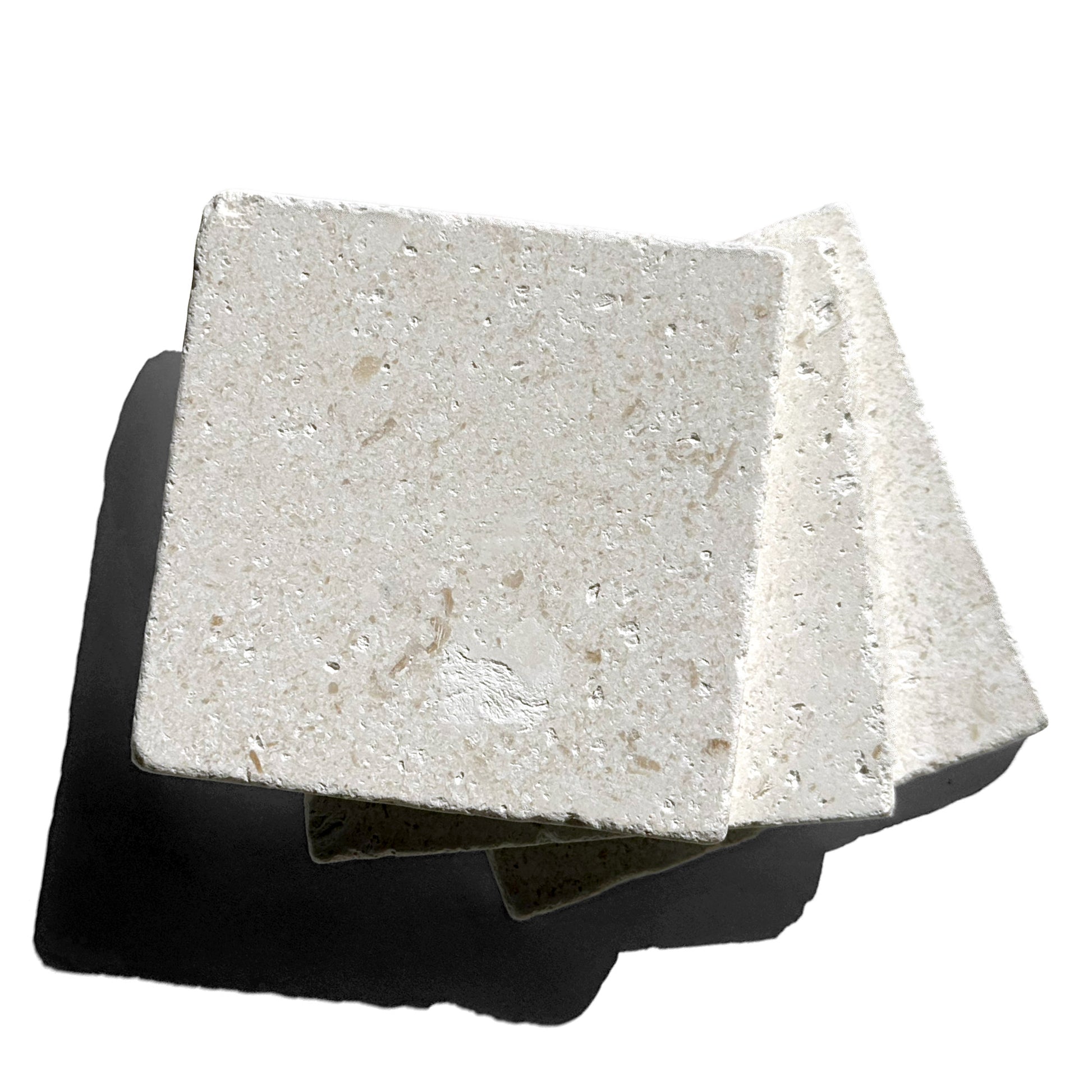 HW Tile 4x4 Checkerboard Corinthian Fossil Limestone group