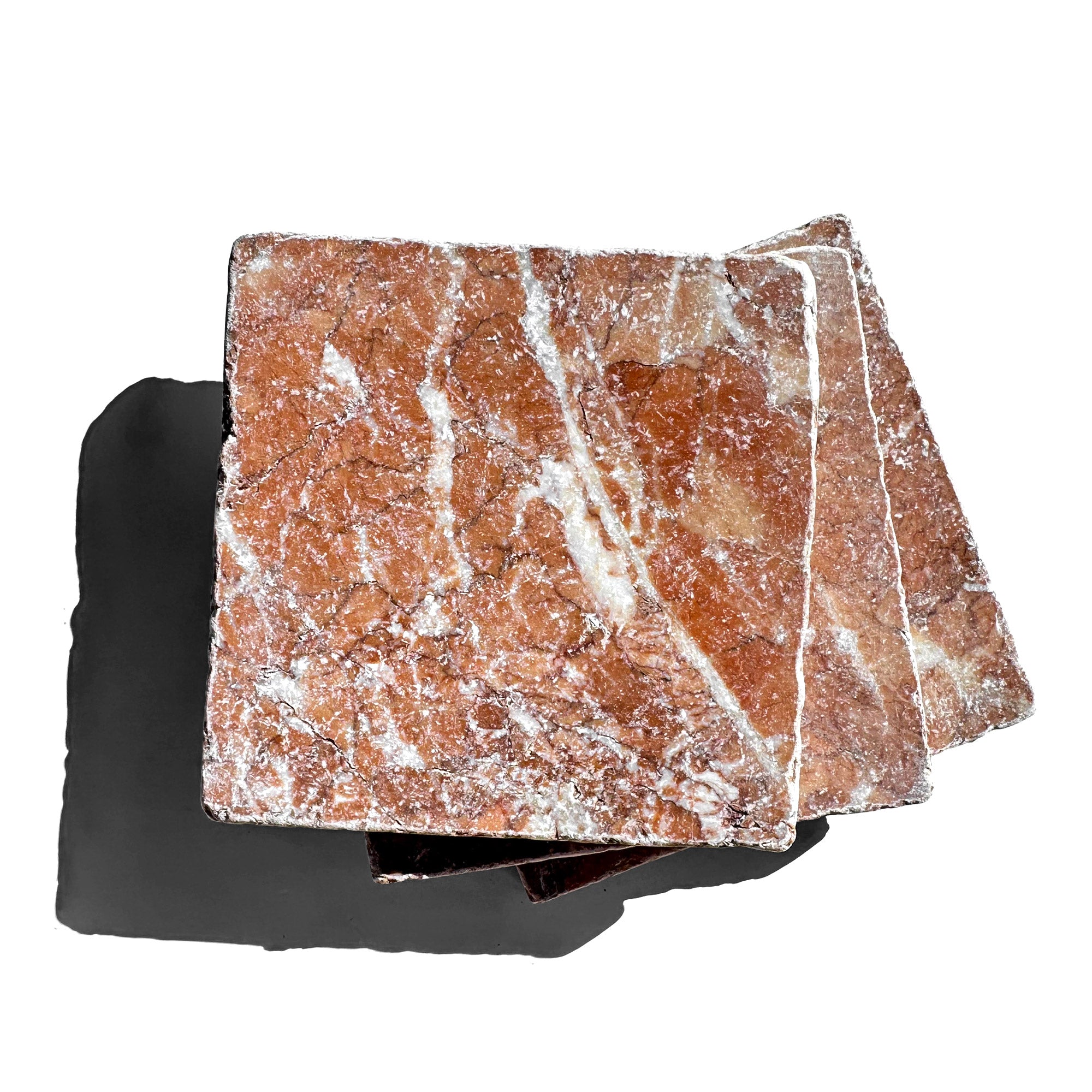 marblechoko5 Marble Checkerboard | 4x4 Red Tumbled | hw tile – hwtile