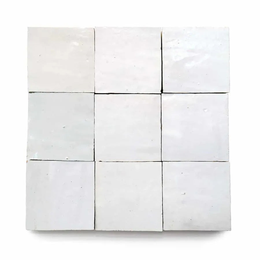 HW Tile Zellige 4x4 White Glazed Field Group