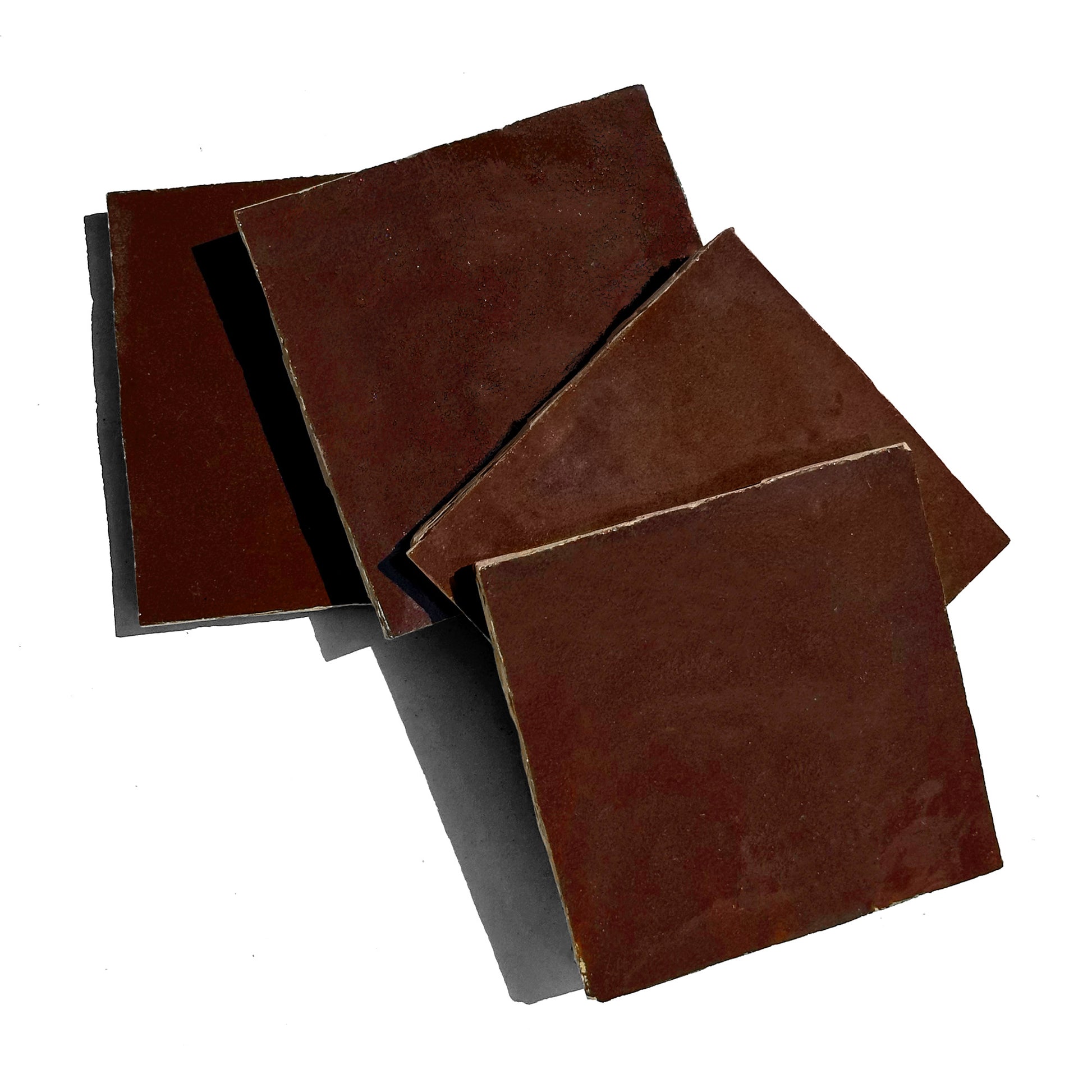 HW Tile 4x4 Mocha Zellige Glazed group