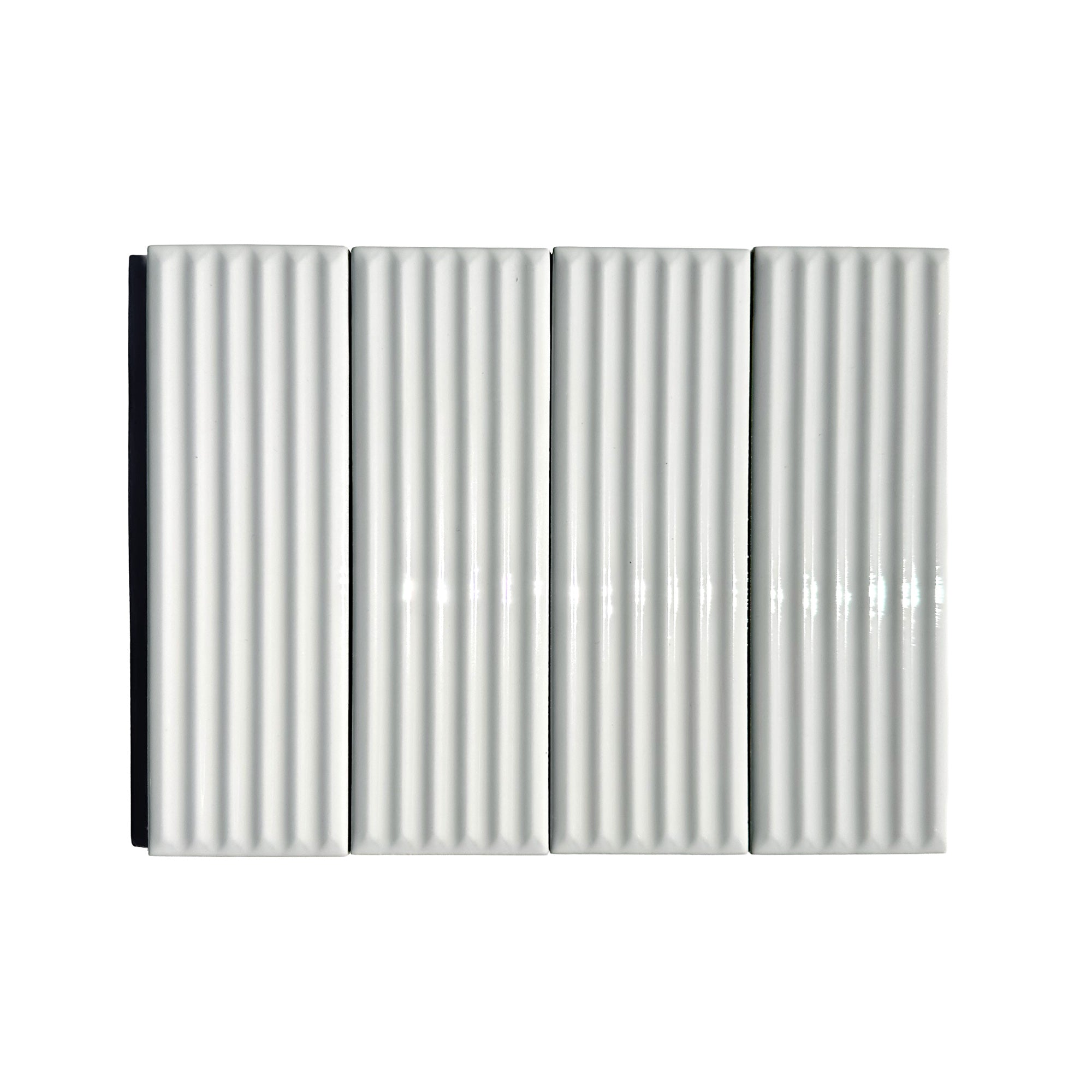 Hw2 Color Color Pop | 2x6.5 White Fluted Glossy Porcelain | hw tile – hwtile