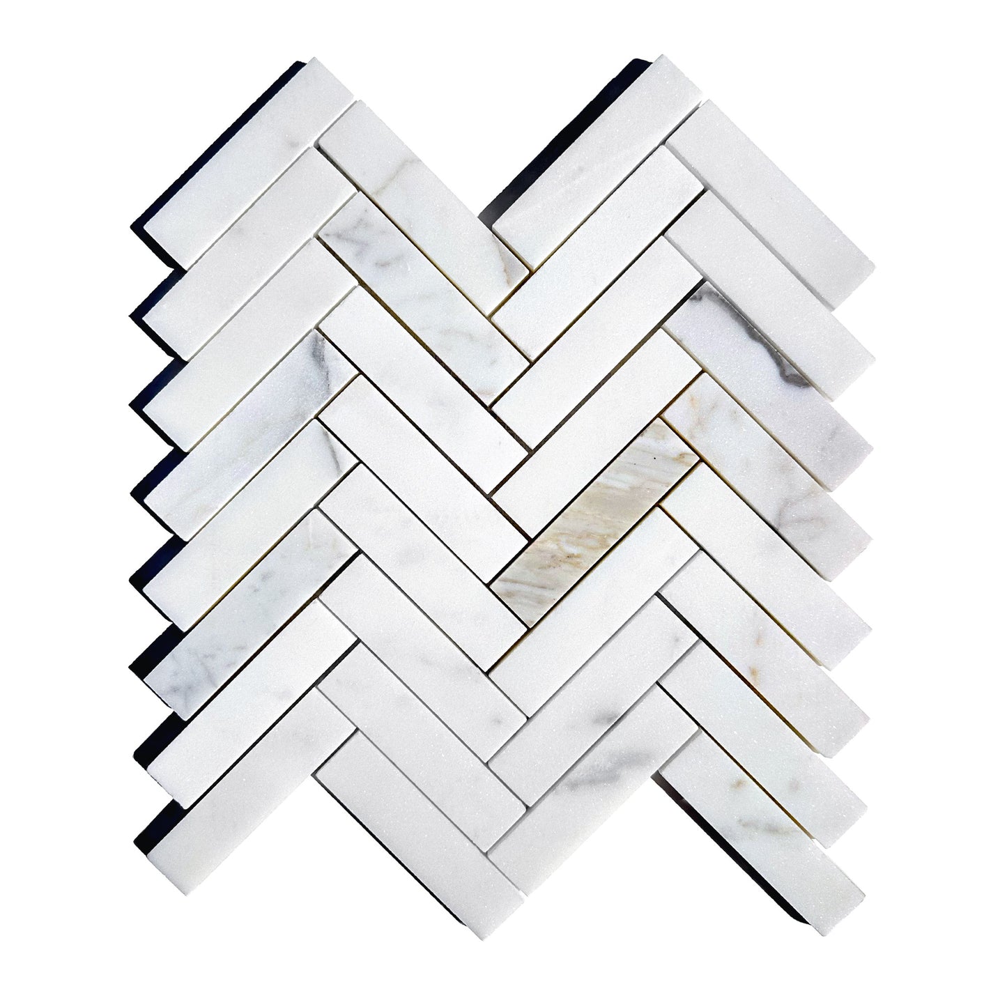 HW Tile Mosaic White Calacatta Gold Polished