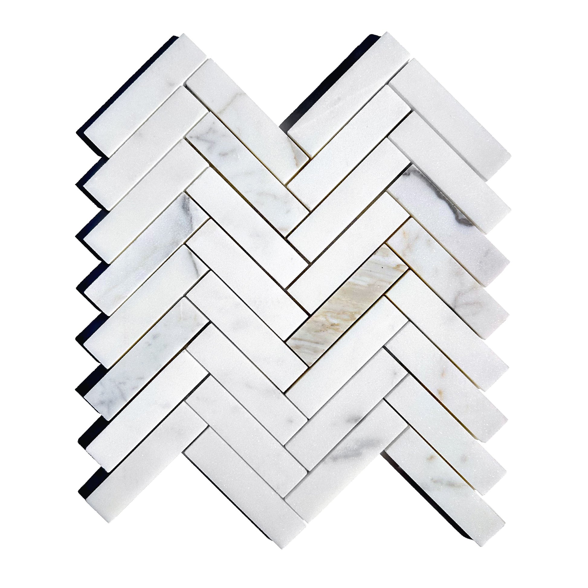 HW Tile Mosaic White Calacatta Gold Polished