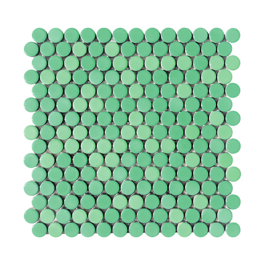 HW Tile Penny Rounds Green