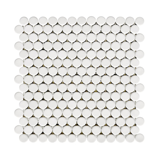 HW Tile Penny Rounds White