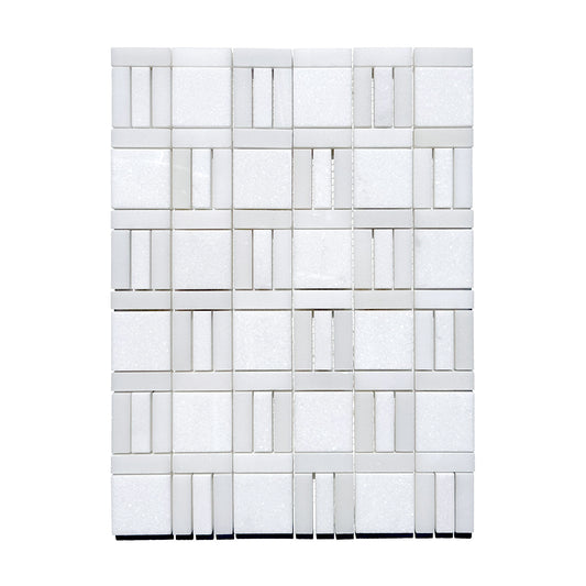 HW Tile Platt Street Mosaic Thassos and Danby White
