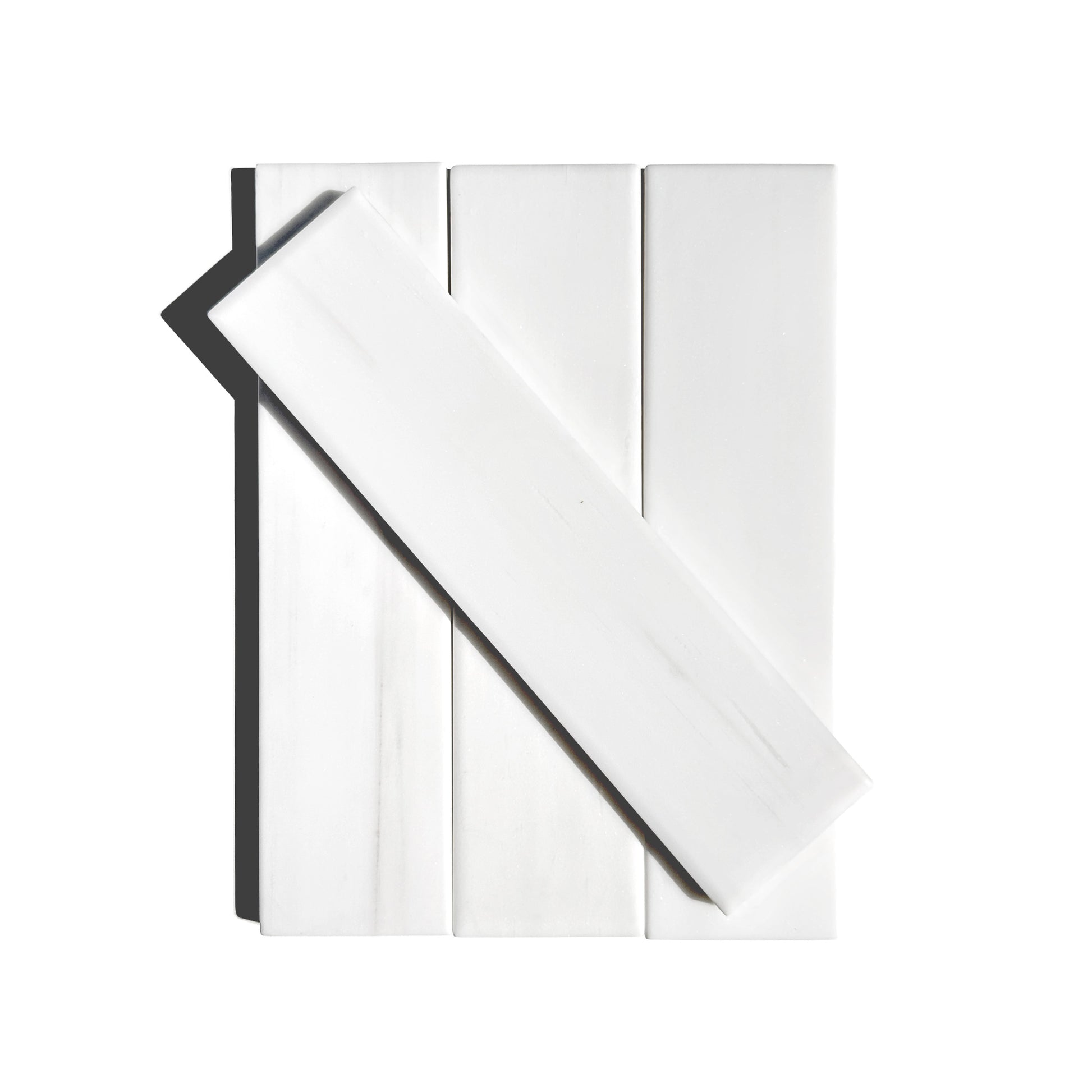 HW Tile 2x8 Soft Pillowed White Elegant Select honed group