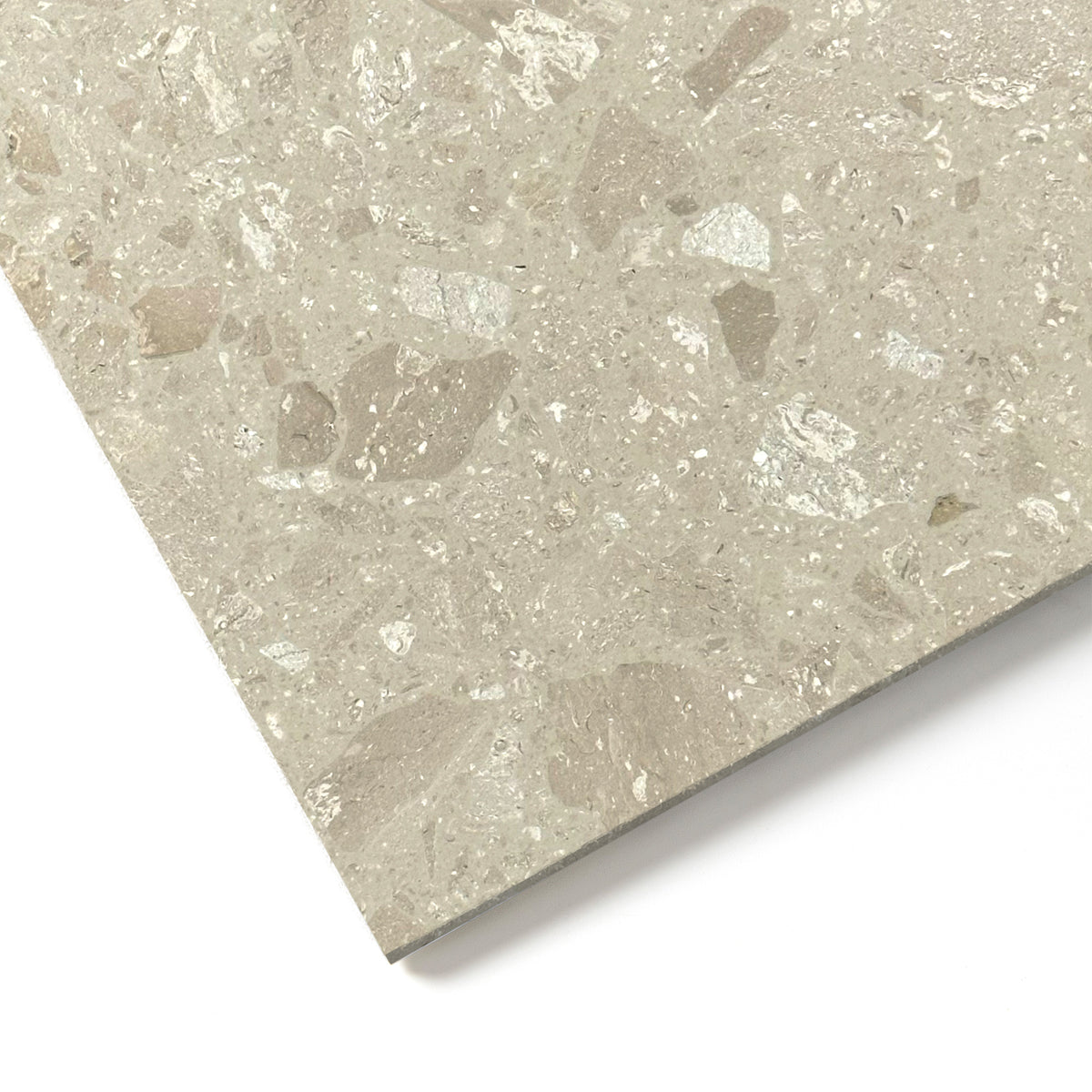 HW Tile Terrazzo Terraforma Pietra Sand corner