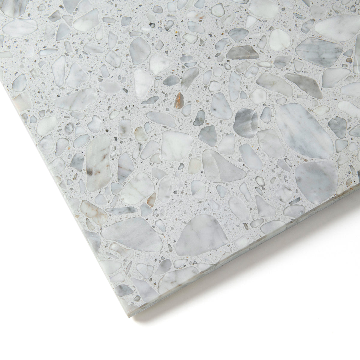 HW Tile Terrazzo Terraforma Bianco corner