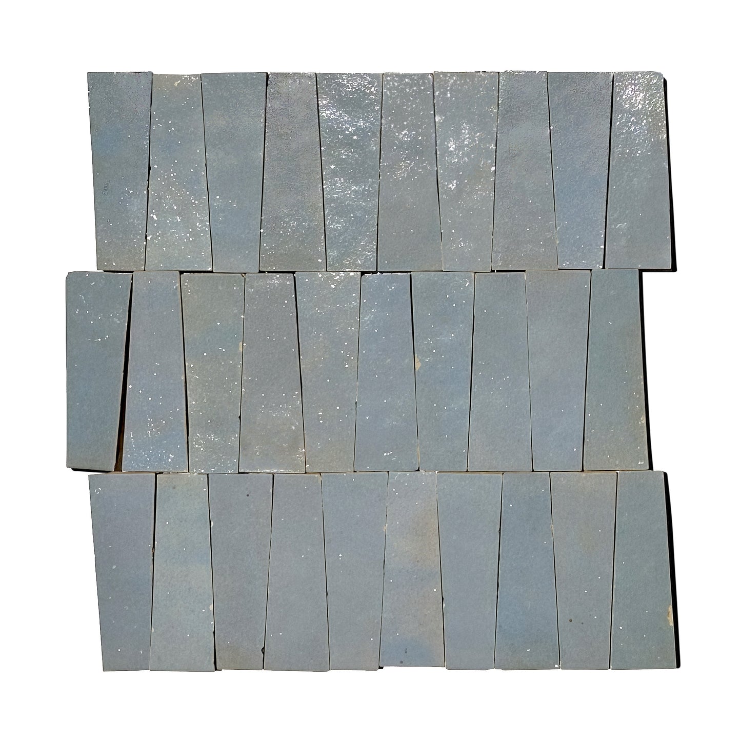 HW Tile Angled Stack Zellige Mosaic Sky Blue
