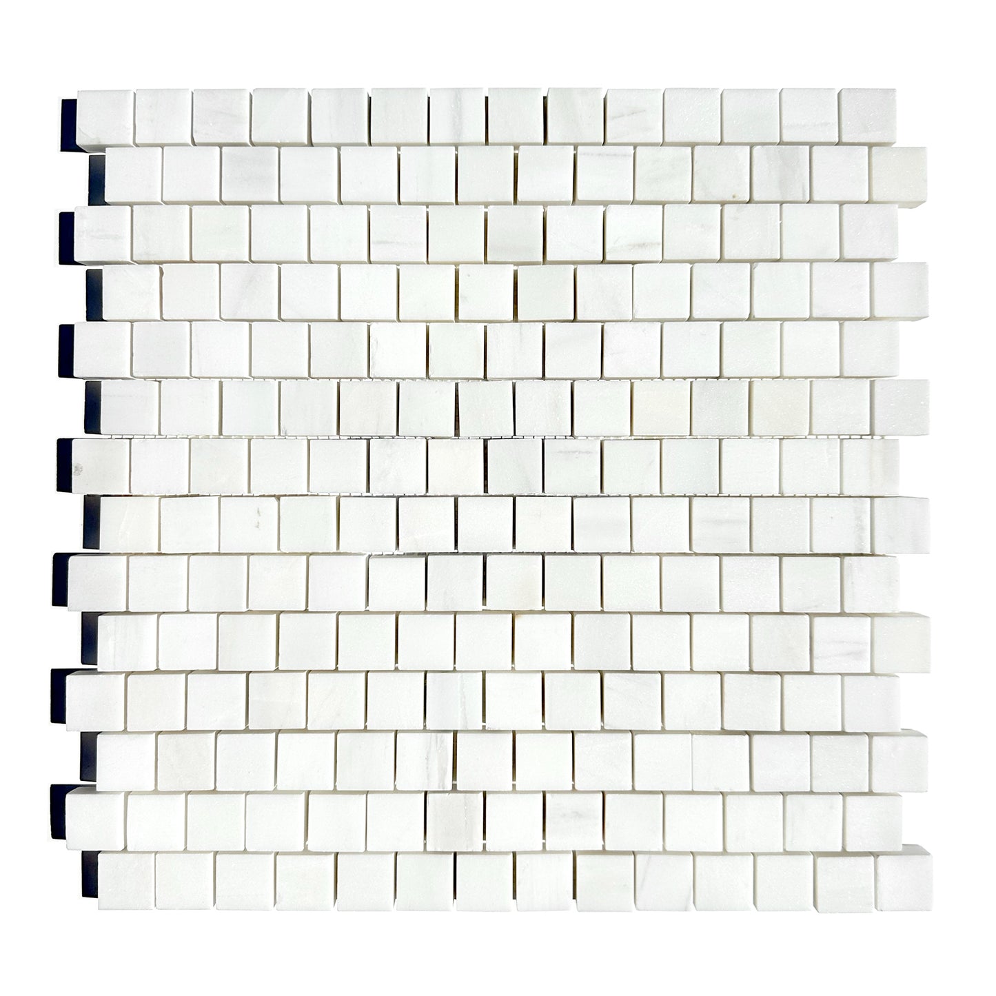HW Tile Staggered Joint Mosaic White Elegant Select