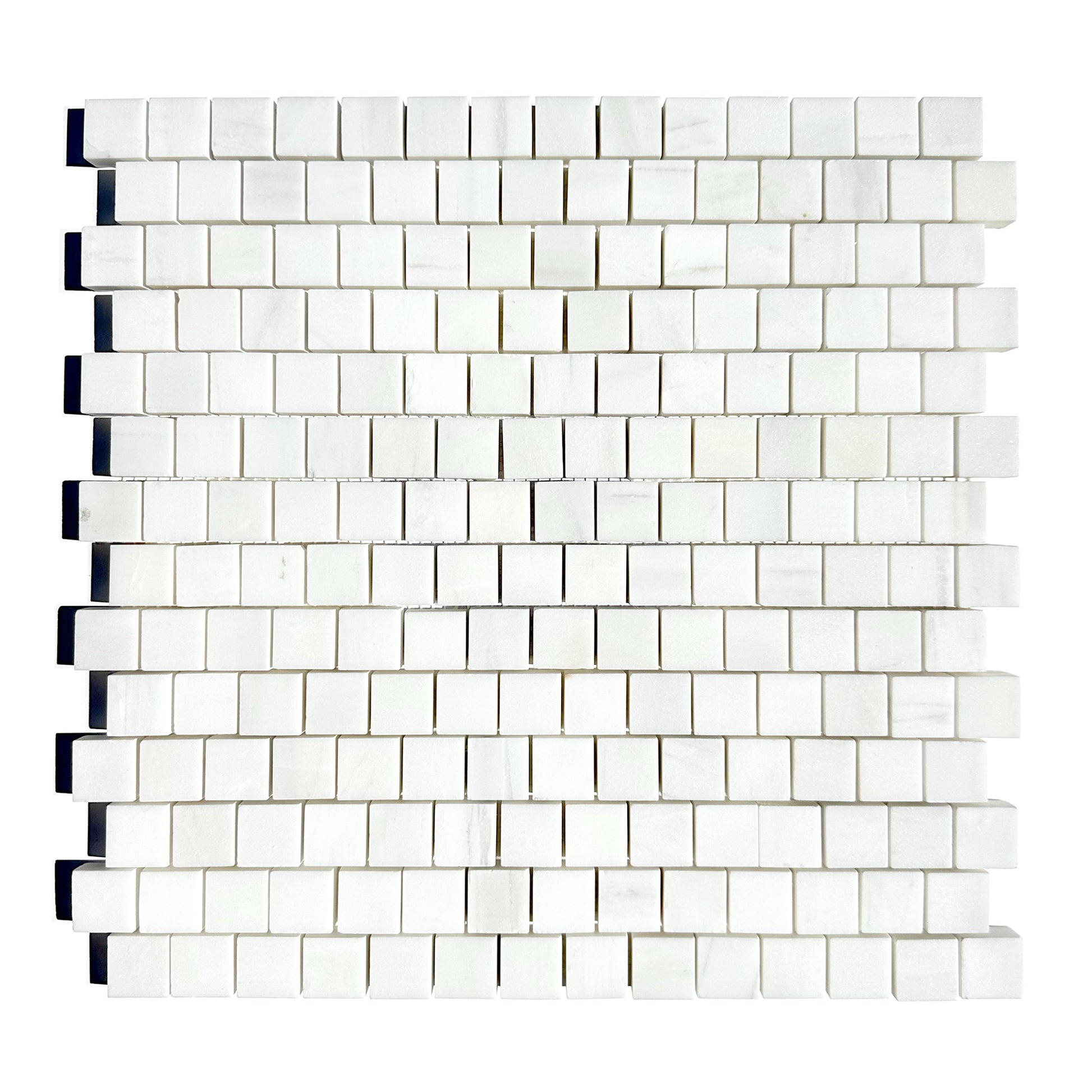 HW Tile Staggered Joint Mosaic White Elegant Select