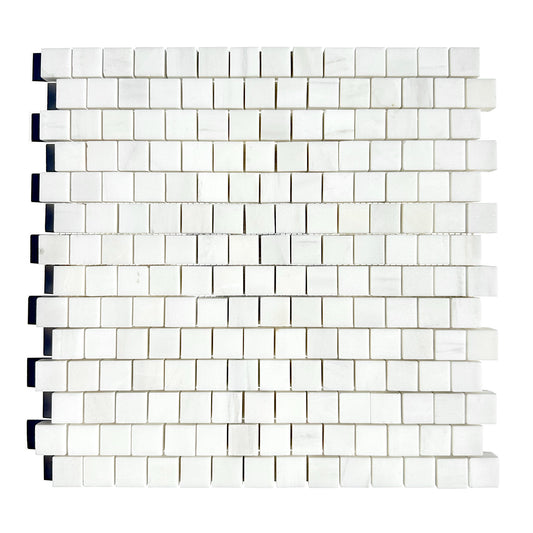 HW Tile Staggered Joint Mosaic White Elegant Select