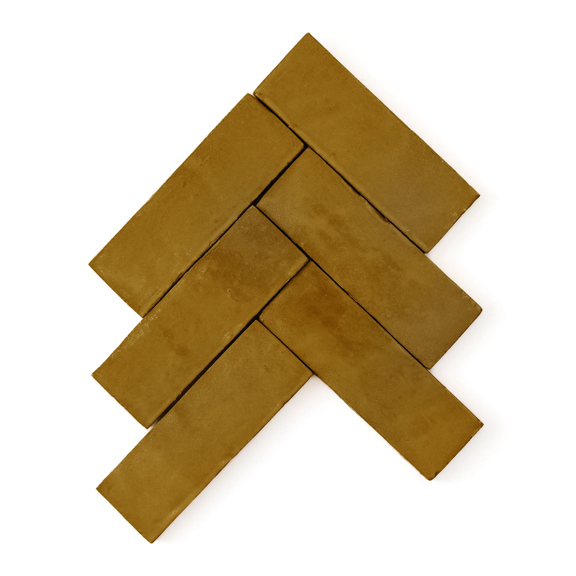 HW Tile 2x6 Zellige Amber Glazed Chevron