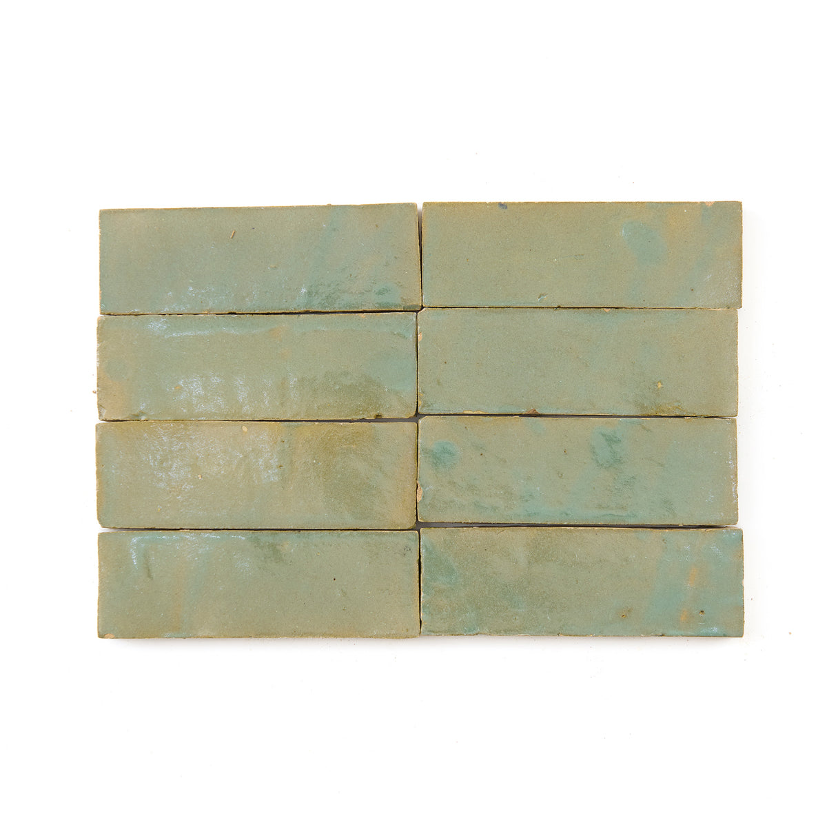 HW Tile Zellige 2x6 Sage Glazed Field Subway