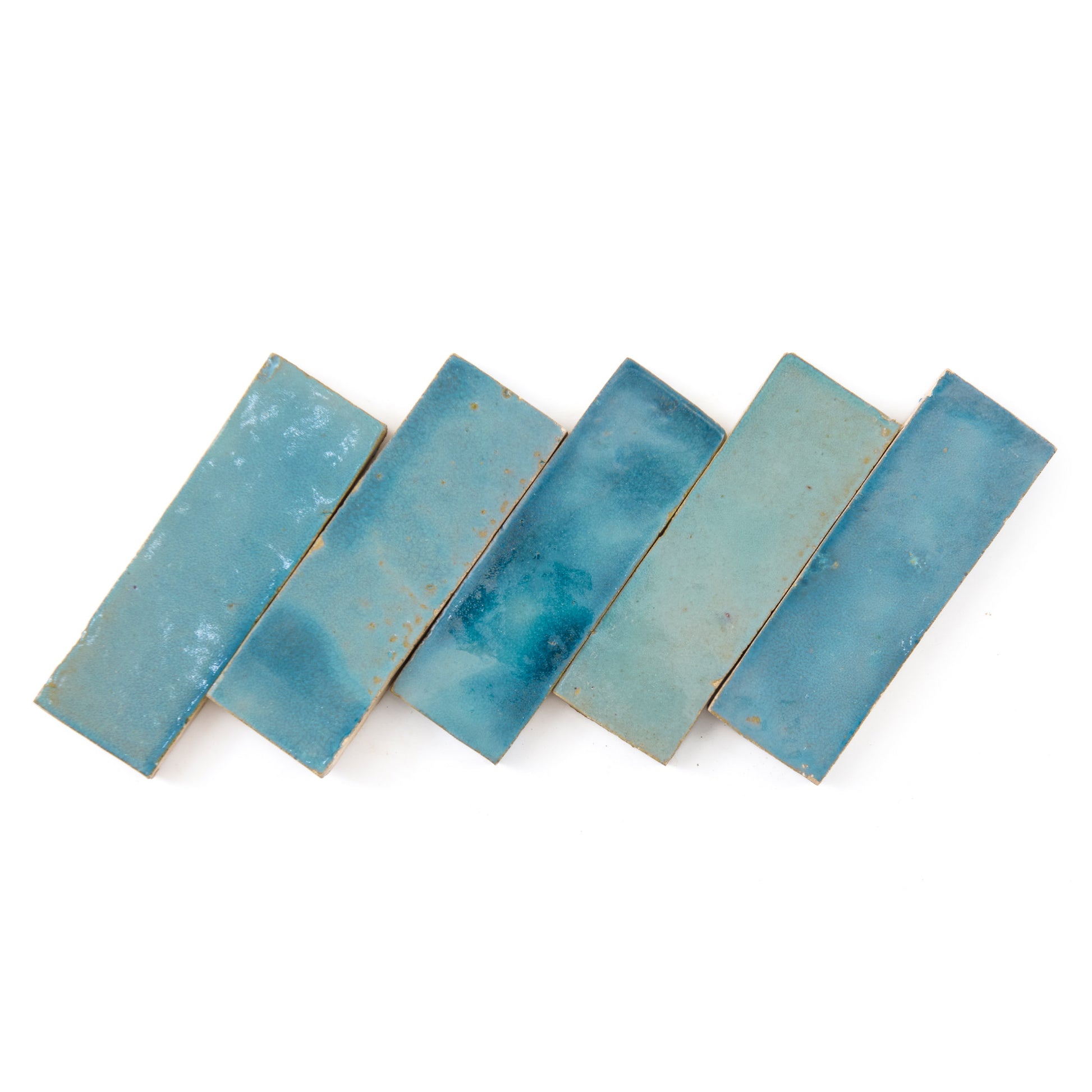HW Tile Zellige 2x6 Sea Blue Glazed Field Chevron