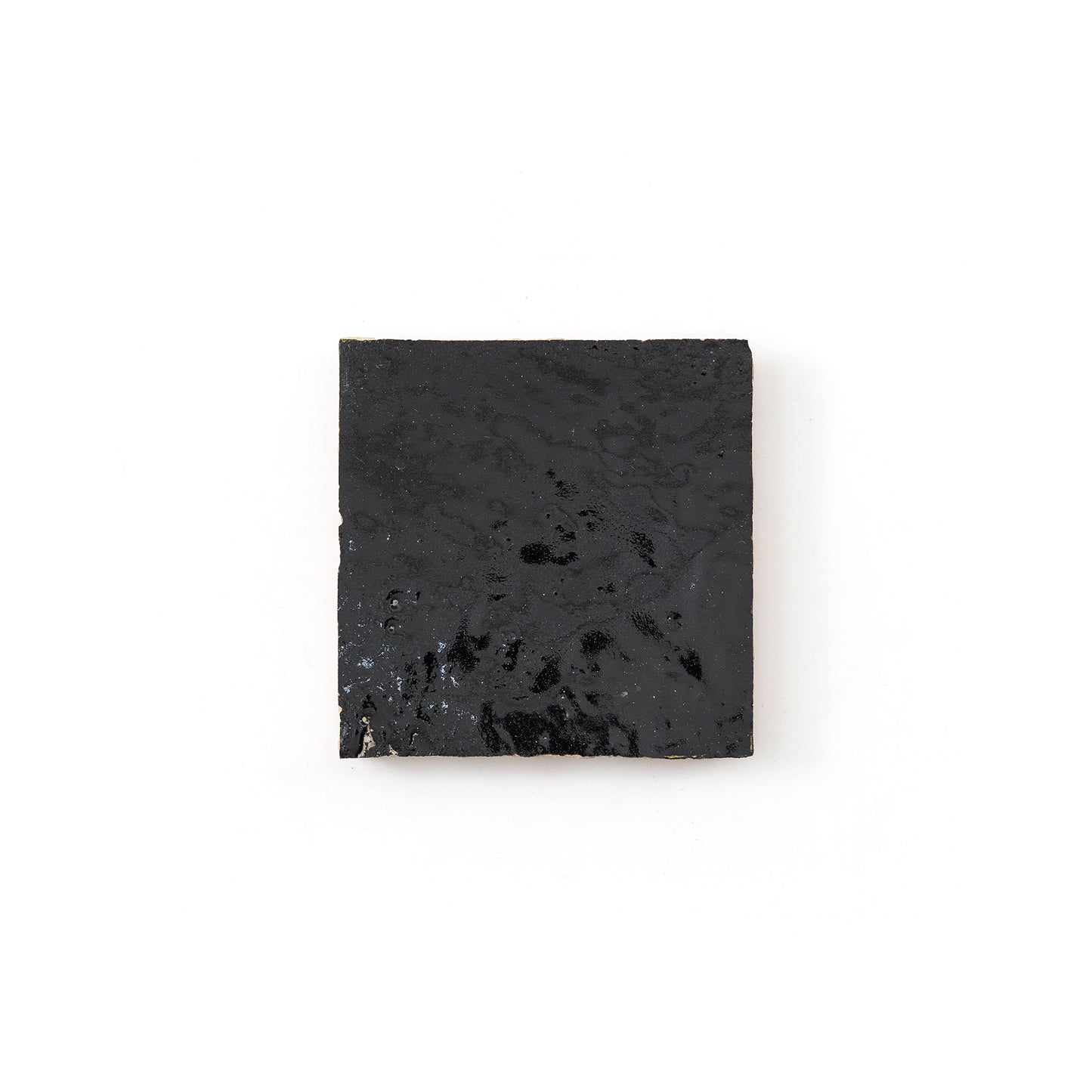 HW Tile Zellige 4x4 Black Glazed Field Chevron