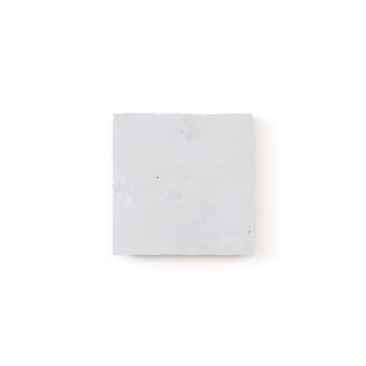 HW Tile Zellige 4x4 White Glazed Field Chevron